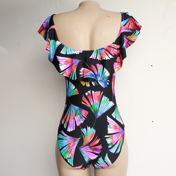 La Blanca Ruffled Number 1 Fan Swimsuit - Picture 3 of 5